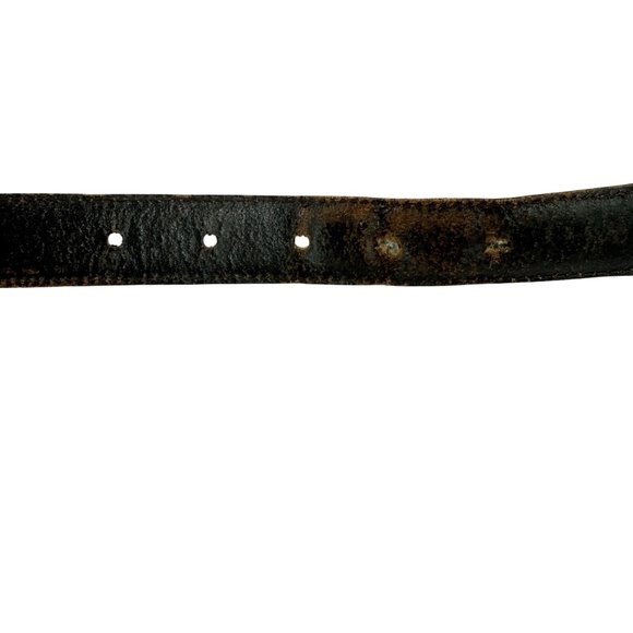 Elegant Brown Leather Belt with Intricate Silver Buckle - Picture 11 of 13